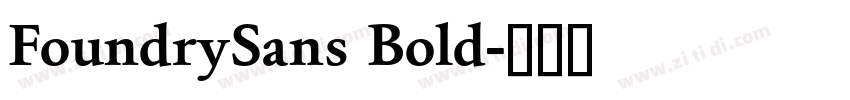 FoundrySans Bold字体转换